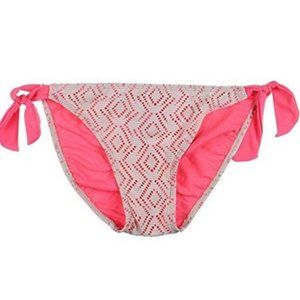 Hula Honey Pink/Cream Crochet Bikini Bottom